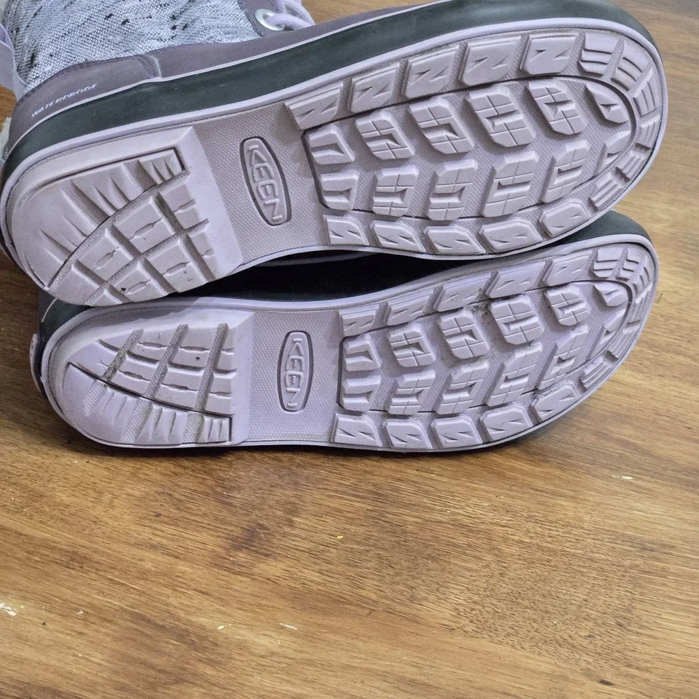 KEEN Youth Girls Kids Elsa‎ Winter Insulated Waterproof Snow Purple Boots Sz 2